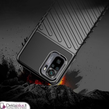 Thunder guminis dėklas - juodas (Xiaomi Redmi 10/Redmi 10 (2022 m.)